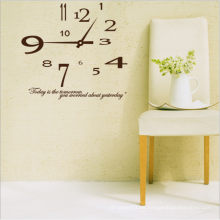 Reloj de papel de pared de impresión Reloj personalizado decoración del hogar etiqueta de la pared